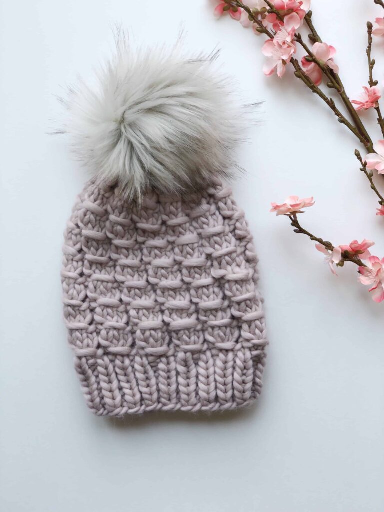 Chunky Knit Hat using We Are Knitters The Wool Yarn