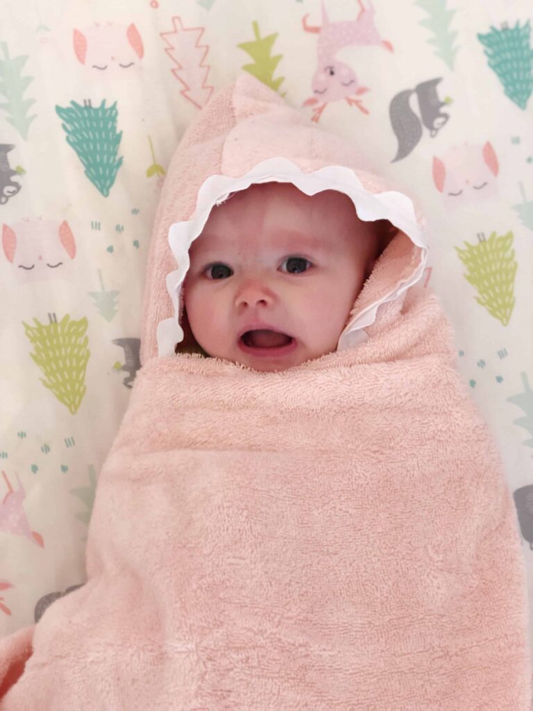 DIY baby hooded towel gift