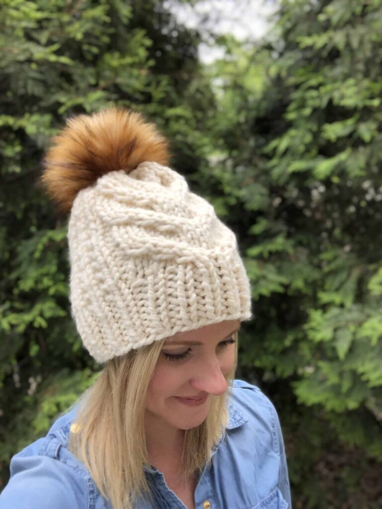 1.5 Hour Free Chunky Hat Knitting Pattern