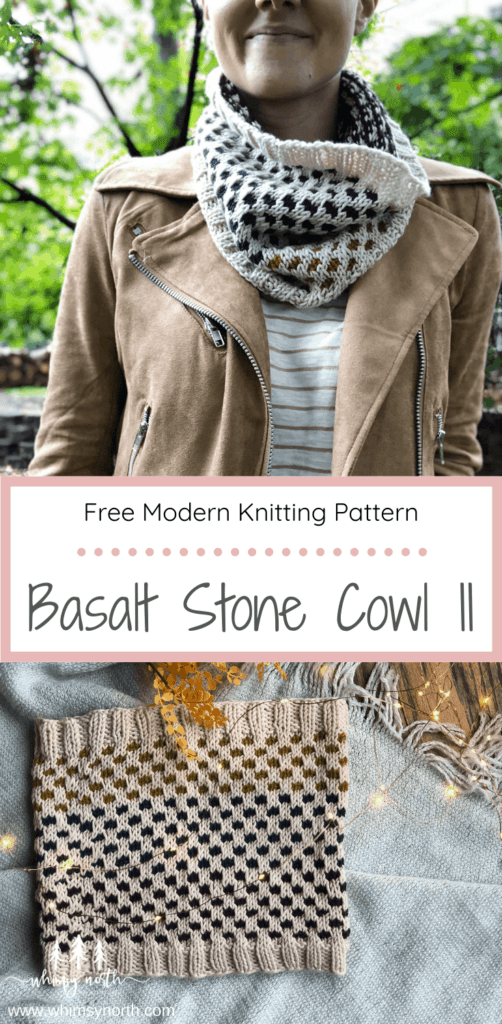 Pin it on Pinterest - Basalt Stone Cowl 2 - Free Knitting Pattern