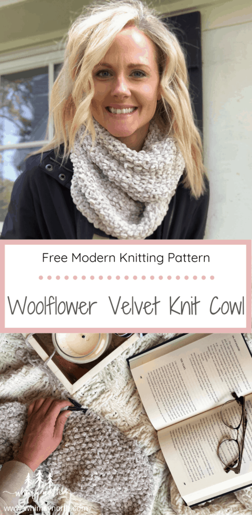Pinterest - Woolflower Velvet Knit Cowl Free Knitting Pattern