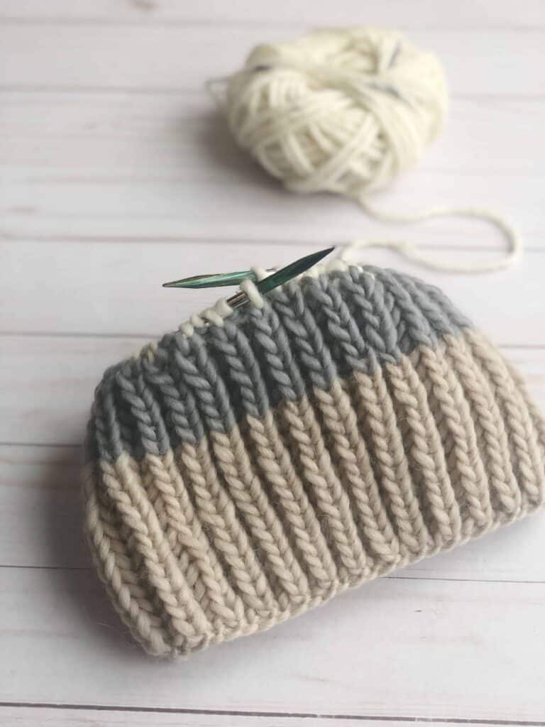 Faux Fishermans Rib Hat Knitting Pattern