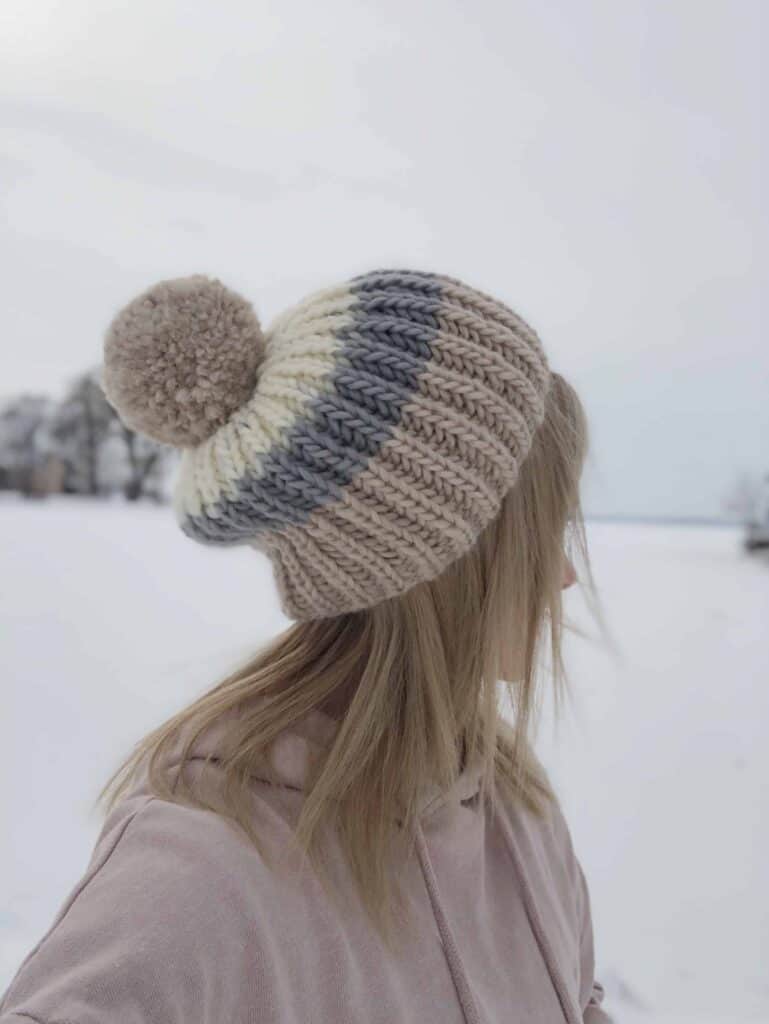Slouchy Hat Knitting Pattern for winter