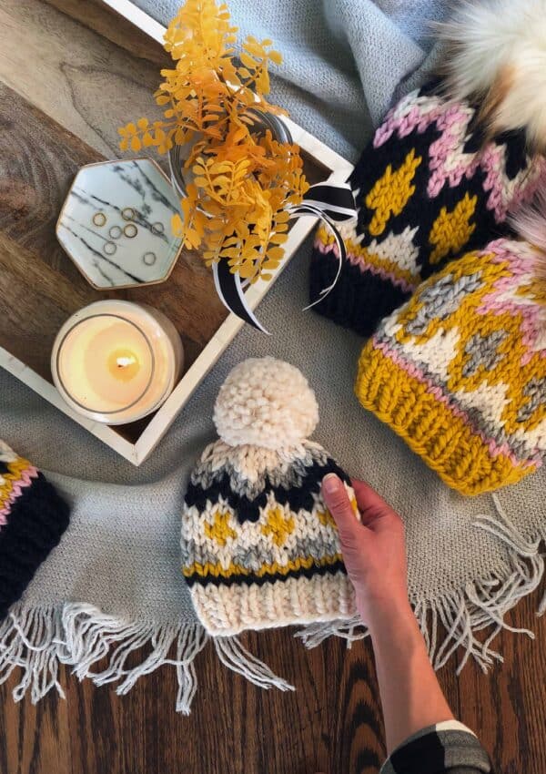 Newborn Fair Isle Hat Knitting Pattern