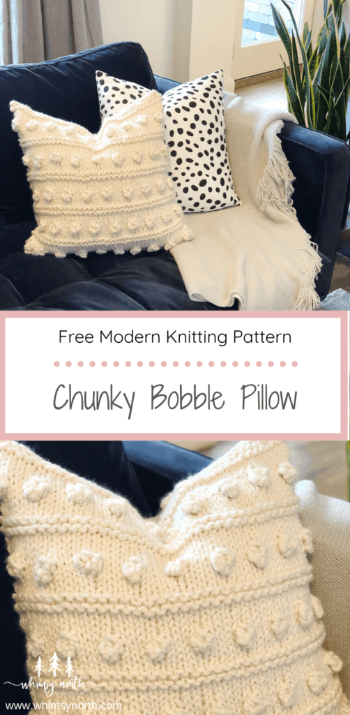 Chunky Throw Pillow Set - Free Pattern - Knifty Knittings