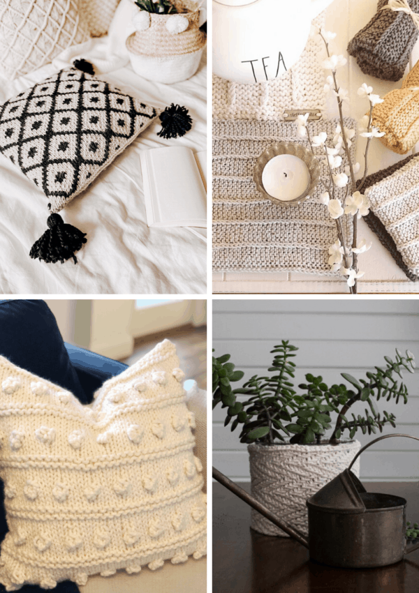 9 Modern Home Decor Knitting Patterns to up your style game.