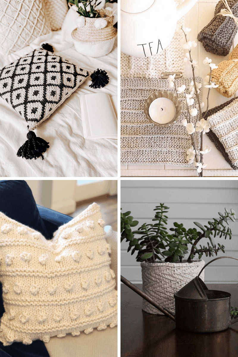 9 Modern Home Decor Knitting Patterns to up your style game.