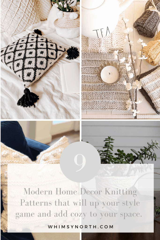 Modern home decor knitting patterns