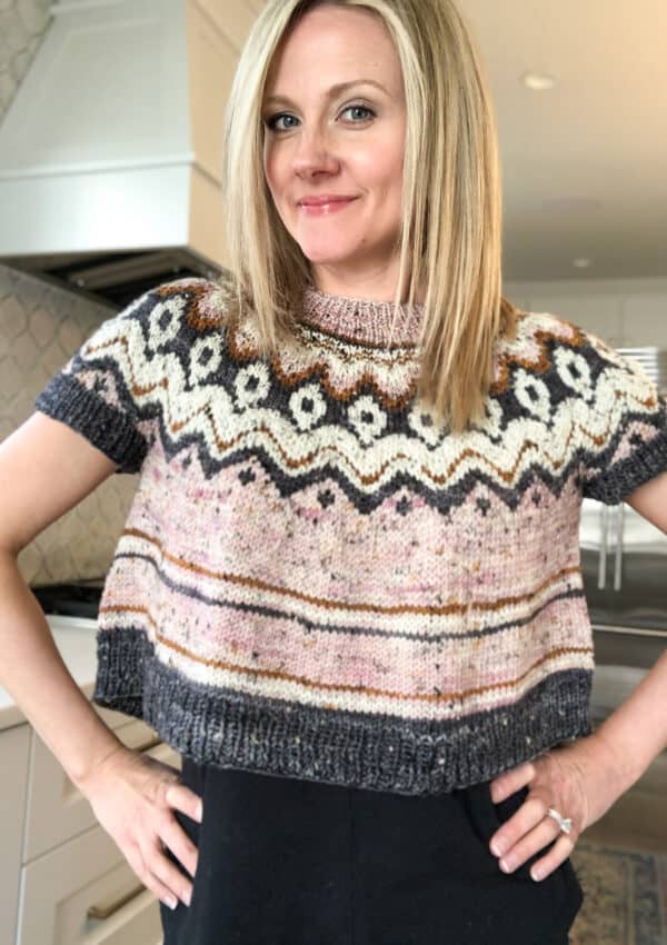 Fair Isle Crop Sweater knit along
