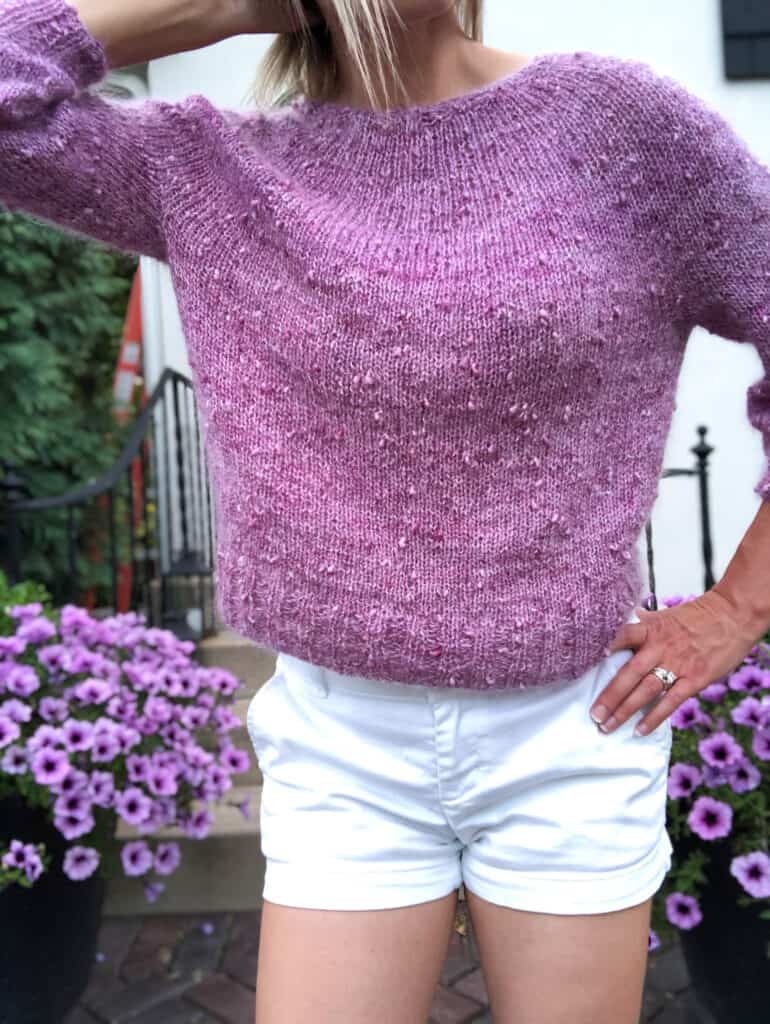 Mohair sweater knitting pattern - easy for beginner knitters