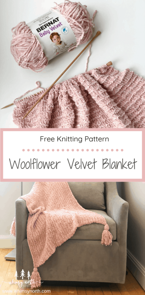 Woolflower Velvet Yarn Knit Blanket - FREE Blanket Knitting