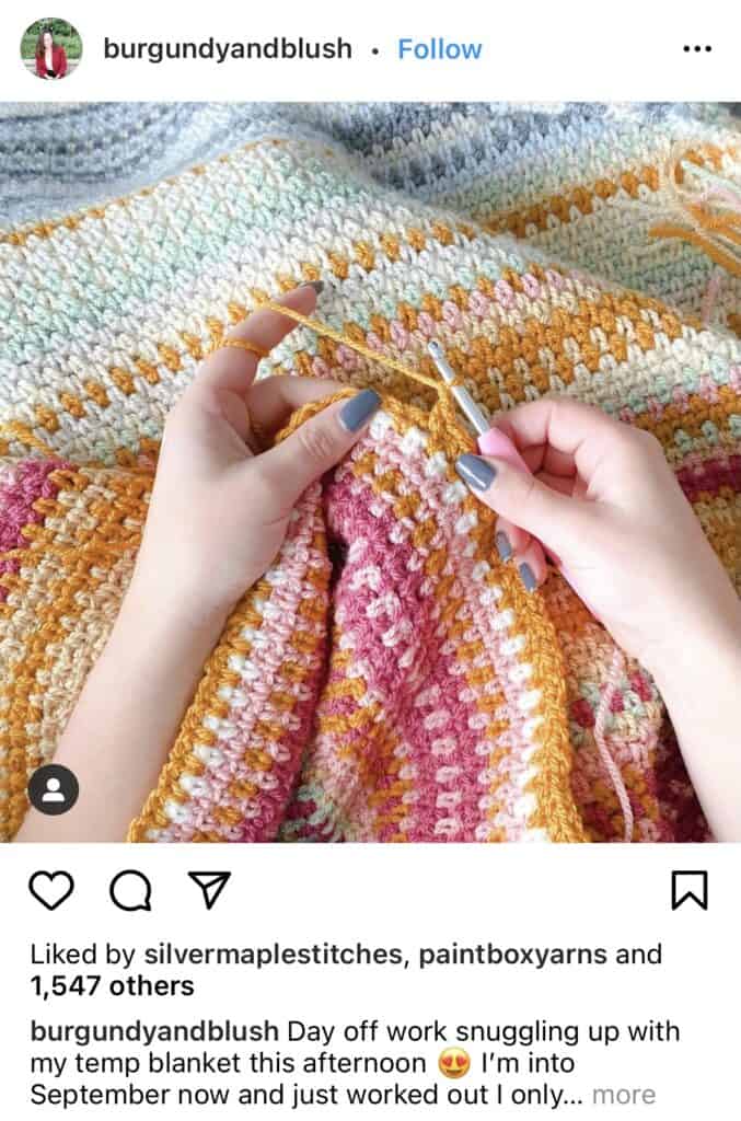 crochet temperature blanket
