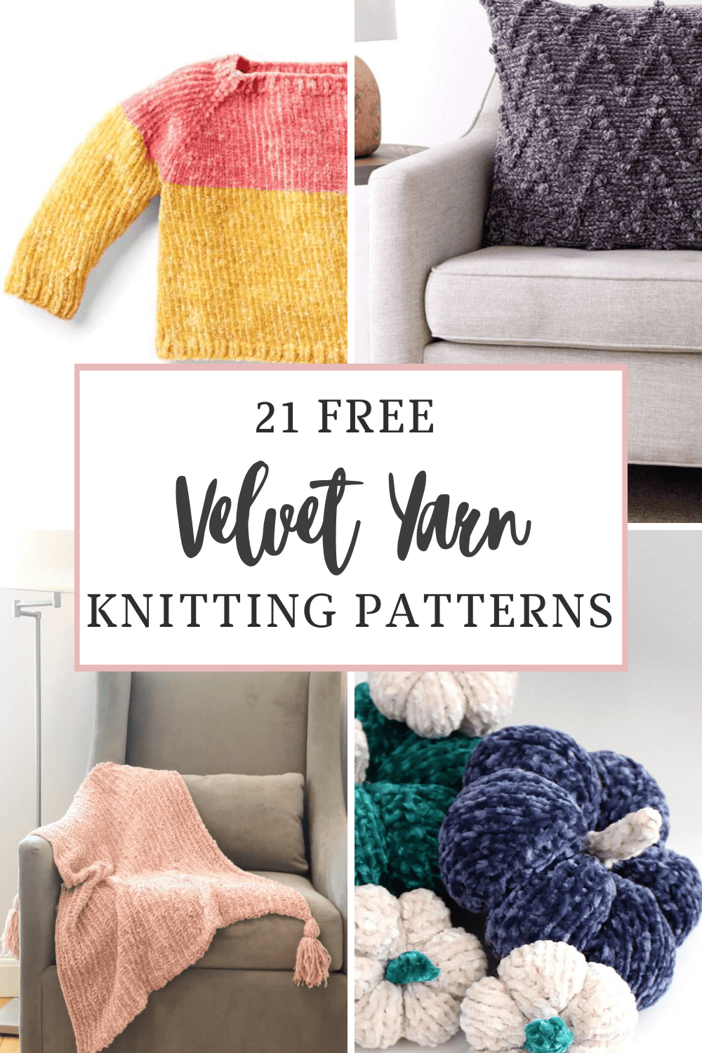 21 Snuggly & Free Velvet Yarn Knitting Patterns