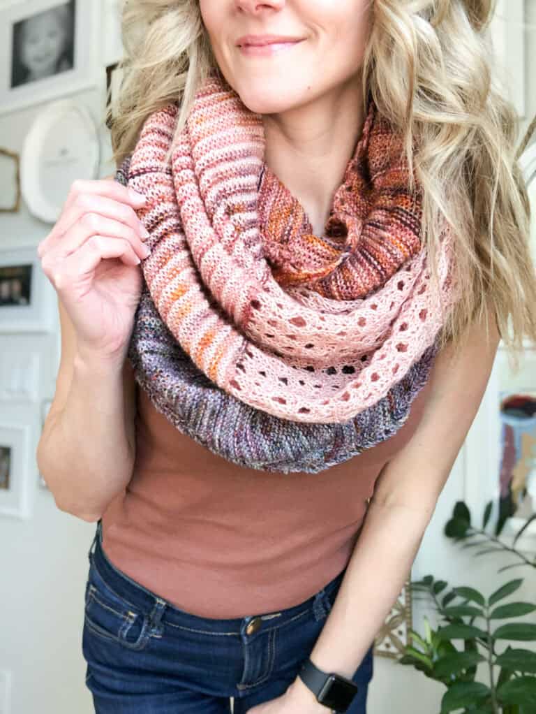 Desert Weather Shawl – Free Easy Knit Lace Triangle Shawl Pattern